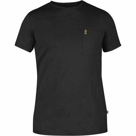 Fjallraven Men Övik T-Shirt Black PH54444 Philippines